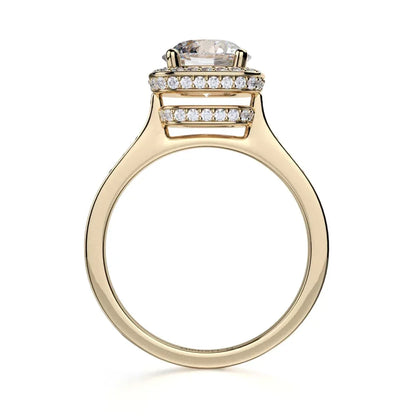Michael M Pave Round Engagement Ring