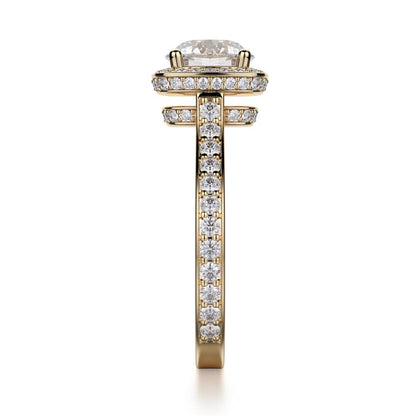 Michael M Pave Round Engagement Ring