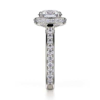 Michael M Bezel Round Engagement Ring
