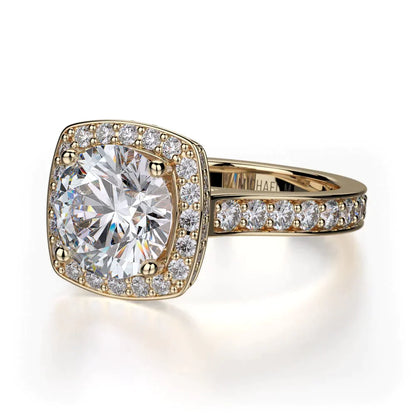 Michael M Bezel Round Engagement Ring