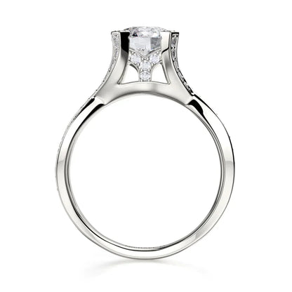 Michael M Pave Round Engagement Ring