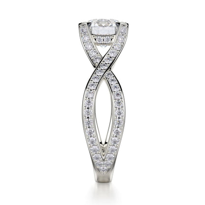 Michael M Pave Round Engagement Ring