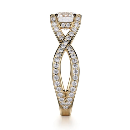 Michael M Pave Round Engagement Ring