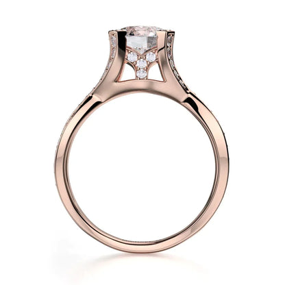 Michael M Pave Round Engagement Ring