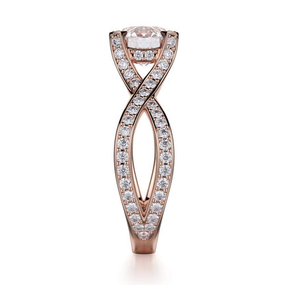 Michael M Pave Round Engagement Ring