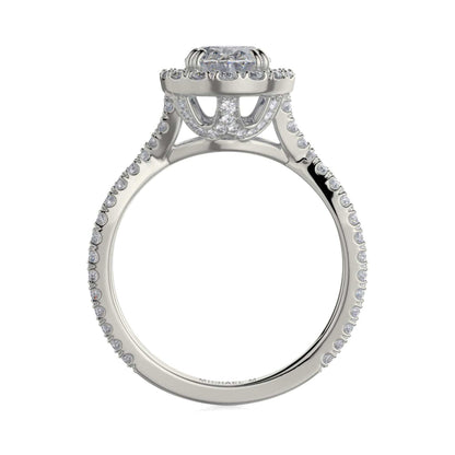 Michael M Prong Oval Engagement Ring