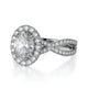 Michael M Prong Oval Engagement Ring