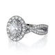 Michael M Prong Oval Engagement Ring