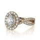 Michael M Prong Oval Engagement Ring