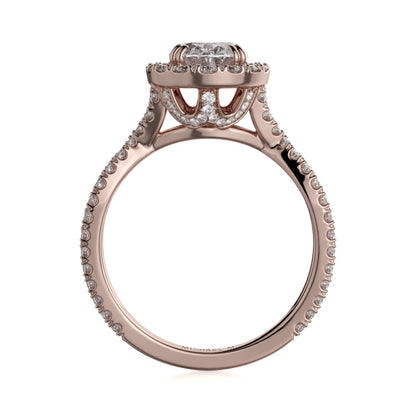 Michael M Prong Oval Engagement Ring
