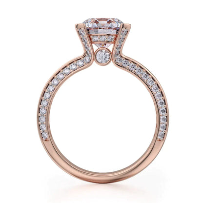 Michael M Pave Round Engagement Ring