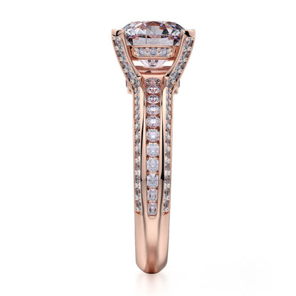 Michael M Pave Round Engagement Ring