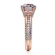 Michael M Pave Round Engagement Ring