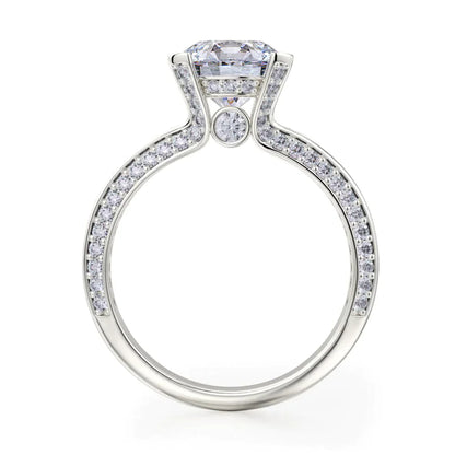 Michael M Pave Round Engagement Ring