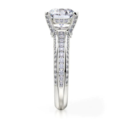 Michael M Pave Round Engagement Ring