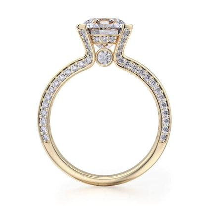 Michael M Pave Round Engagement Ring