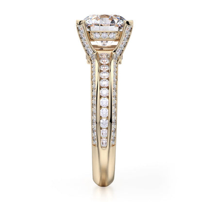 Michael M Pave Round Engagement Ring