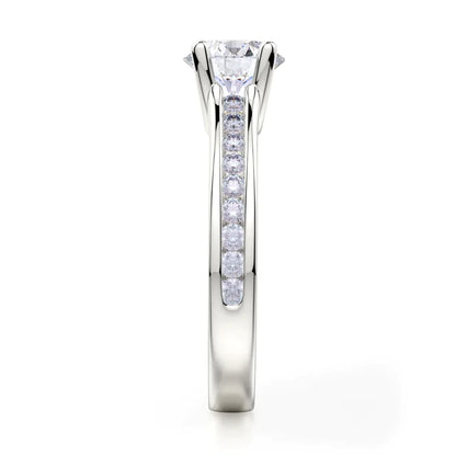 Michael M Center Stone Prong Round Engagement Ring
