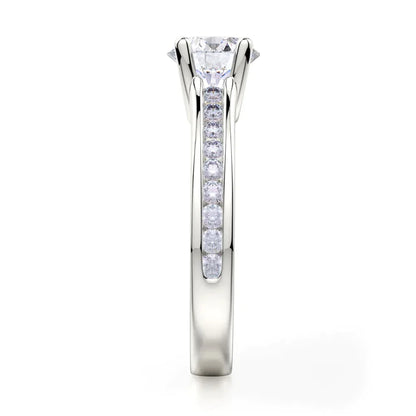 Michael M Center Stone Prong Round Engagement Ring