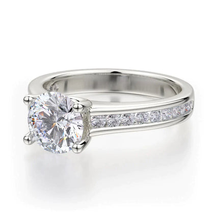 Michael M Center Stone Prong Round Engagement Ring
