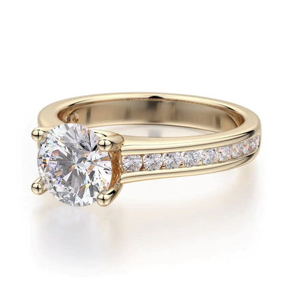 Michael M Center Stone Prong Round Engagement Ring