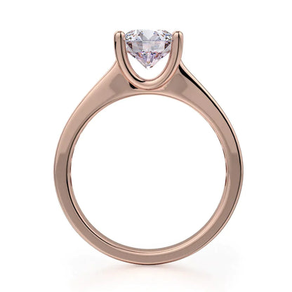 Michael M Center Stone Prong Round Engagement Ring