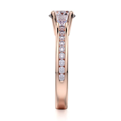 Michael M Center Stone Prong Round Engagement Ring