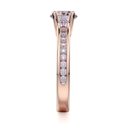 Michael M Center Stone Prong Round Engagement Ring