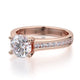 Michael M Center Stone Prong Round Engagement Ring
