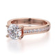 Michael M Center Stone Prong Round Engagement Ring