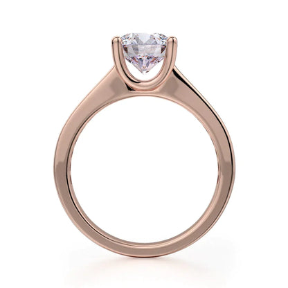 Michael M Center Stone Prong Round Engagement Ring