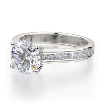 Michael M Center Stone Prong Round Engagement Ring