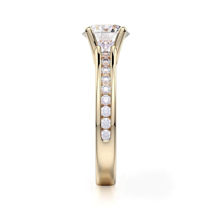 Michael M Center Stone Prong Round Engagement Ring