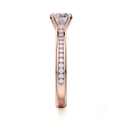 Michael M Center Stone Prong Round Engagement Ring