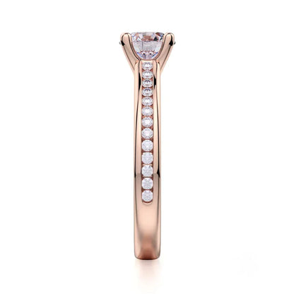 Michael M Center Stone Prong Round Engagement Ring