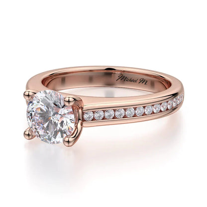Michael M Center Stone Prong Round Engagement Ring