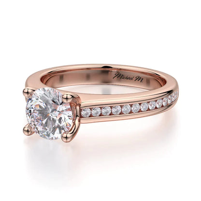 Michael M Center Stone Prong Round Engagement Ring