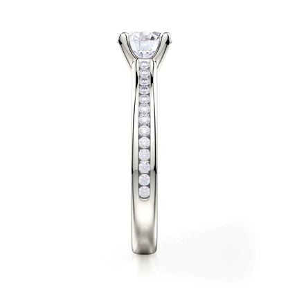 Michael M Center Stone Prong Round Engagement Ring