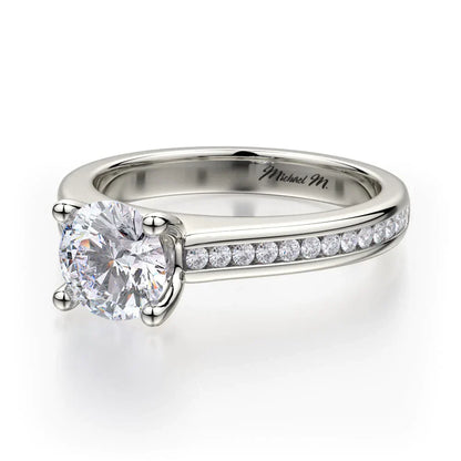 Michael M Center Stone Prong Round Engagement Ring