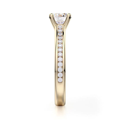 Michael M Center Stone Prong Round Engagement Ring