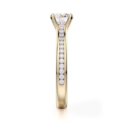 Michael M Center Stone Prong Round Engagement Ring