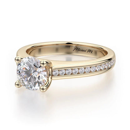 Michael M Center Stone Prong Round Engagement Ring
