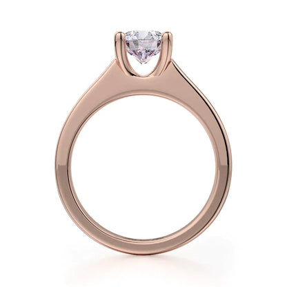 Michael M Center Stone Prong Round Engagement Ring