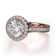Michael M Pave Round Engagement Ring