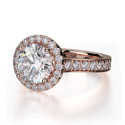 Michael M Pave Round Engagement Ring
