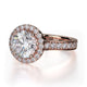 Michael M Pave Round Engagement Ring