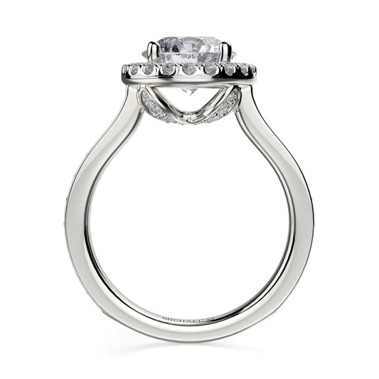 Michael M Pavé Round Engagement Ring