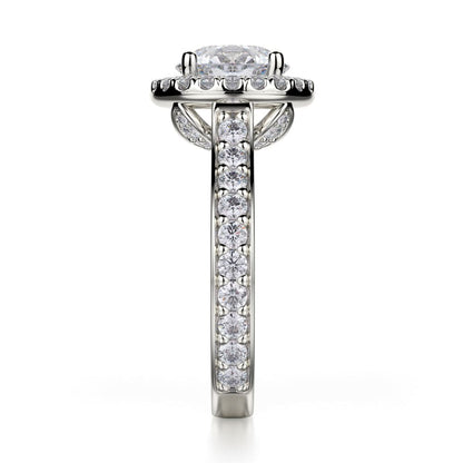 Michael M Pave Round Engagement Ring