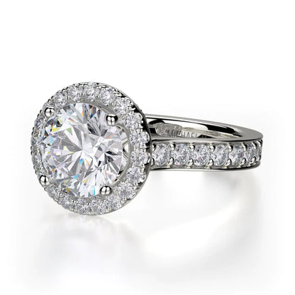 Michael M Pave Round Engagement Ring