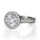 Michael M Pave Round Engagement Ring